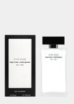Front view of Narciso Rodriguez Pure Musc For Her 100 mL white perfume bottle