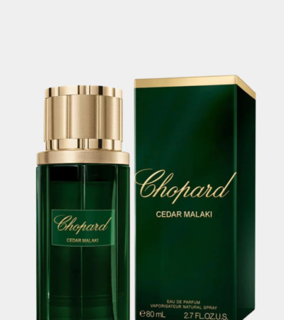 Elegant bottle of Chopard Cedar Malaki Eau de Parfum 80ml for men and women
