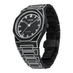 D1 Milano Polycarbon Black Watch PCBJ33 with matte black dial and polycarbonate strap.