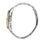 Maserati Men Competizione Silver Watch with Two-Tone Gold and Steel Strap