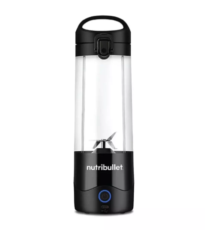 Nutribullet Portable Blender NB-PB475K black color with a 475 ml cup and USB-C charging port.