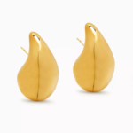 Bottega Veneta signature small drop earrings in 18k gold-finished sterling silver