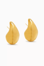 Bottega Veneta signature small drop earrings in 18k gold-finished sterling silver