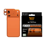 Orange PanzerGlass Fender Camera Lens Protector for iPhone 17 Pro Max