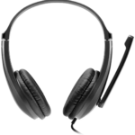 Canyon CNS-CHSU1B Wired USB Headset with Mic and Leather Ear Pads