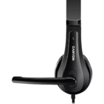 Canyon CNS-CHSU1B Wired USB Headset with Mic and Leather Ear Pads