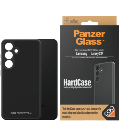 PanzerGlass D3O Hardcase for Samsung Galaxy S24+ in Black 100% Recycled Plastic