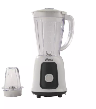 Wansa 400W black blender with 1.5L plastic jar and grinding mill