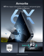 ESR Armorite Privacy Screen Protector for Samsung Galaxy S26 Ultra showing 28 degree privacy angle