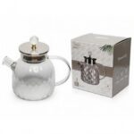 1.2-litre heat-resistant glass teapot with tea infuser and lid