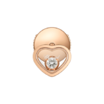 Chopard My Happy Hearts 18K rose gold heart earring with moving diamond.