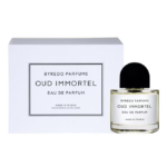 BYREDO Oud Immortel Eau de Parfum 100mL clear glass bottle with black cap