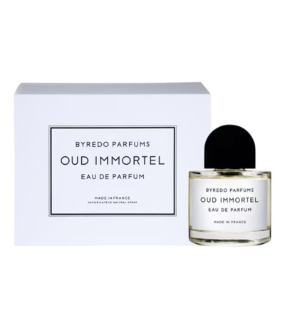 BYREDO Oud Immortel Eau de Parfum 100mL clear glass bottle with black cap
