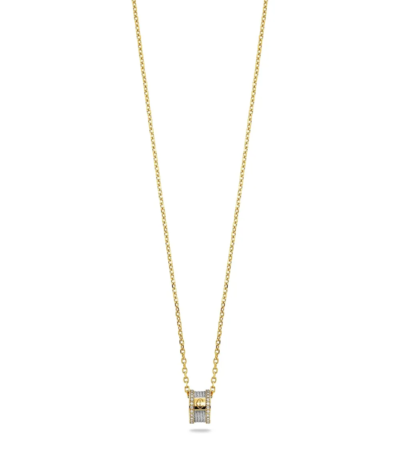 The Charriol Forever Magnifique stainless steel necklace features a twisted cable design.