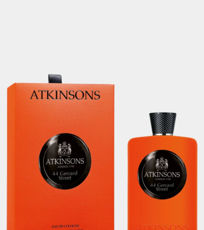 Atkinsons 44 Gerrard Street Eau de Cologne 100mL bottle with orange label