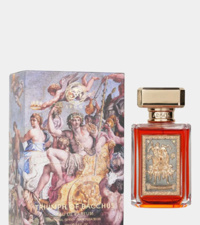 Argos Triumph Of Bacchus 100ml EDP bottle with classical artwork illustration