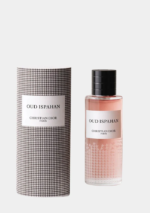 Dior Oud Ispahan 125ml EDP bottle featuring clear glass and minimalist white label