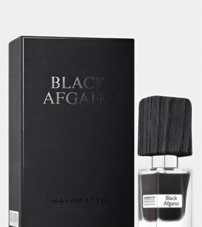 Nasomatto Black Afgano 30mL bottle with signature charred wood cap