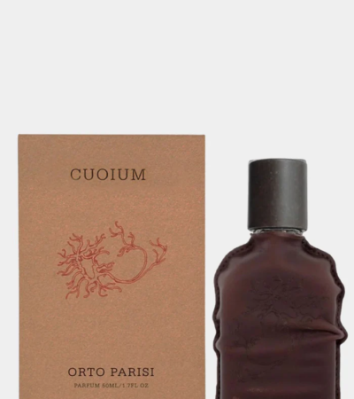 Orto Parisi Cuoium 50 ml parfum bottle with vegetable-tanned leather cover