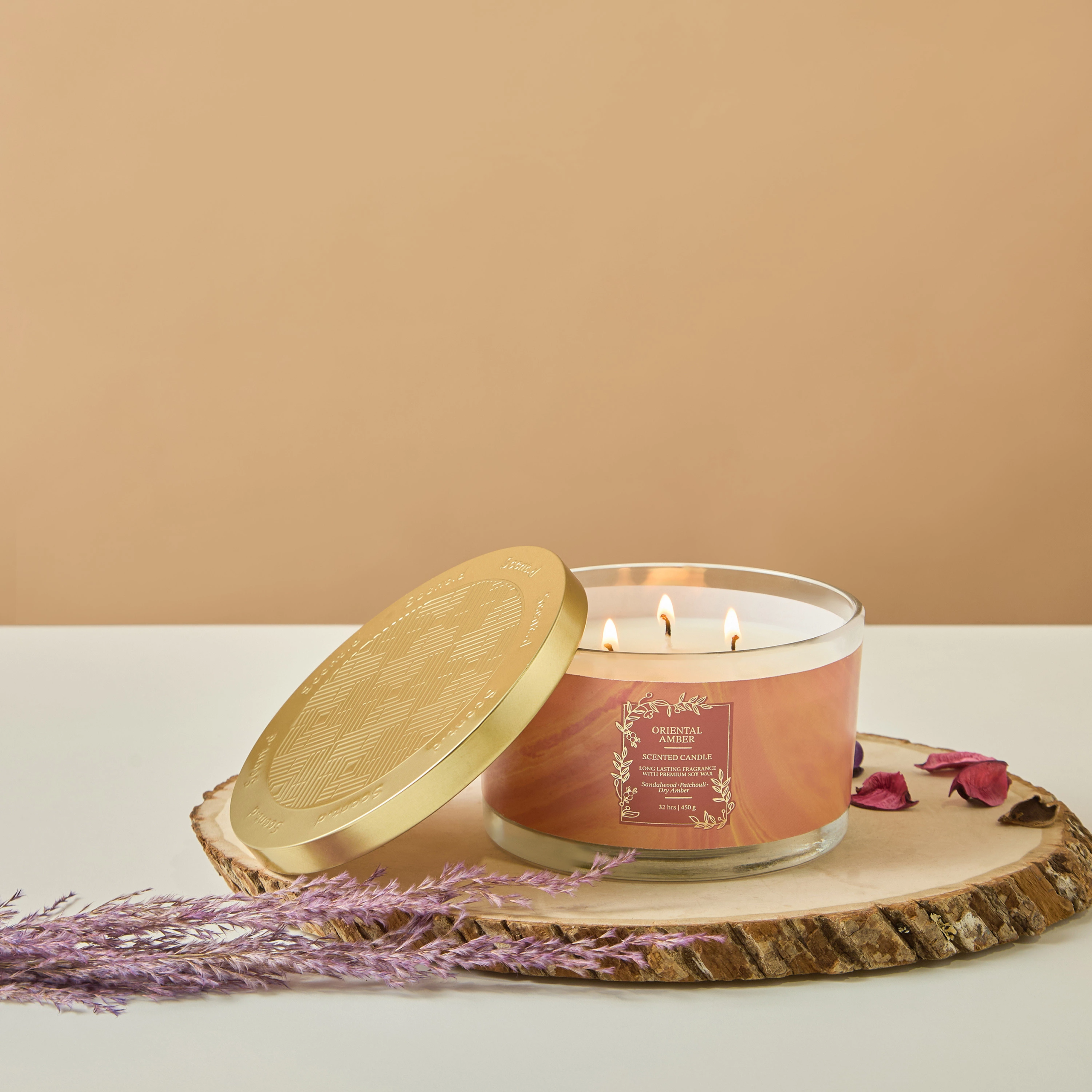 Scent.d Pomegranate Noir Scented 3-Wick Jar Candle - 450 gms