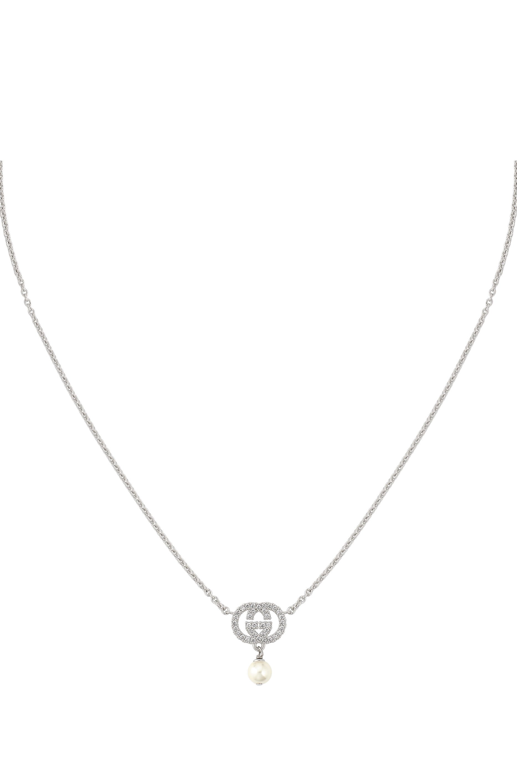 Gucci Crystal & Pearl Necklace