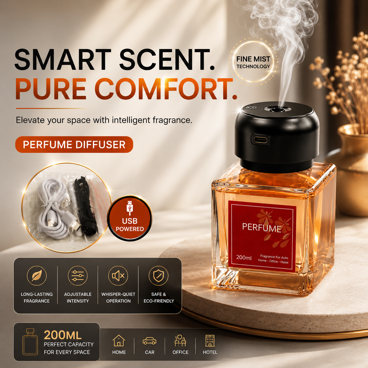 20260614_051626_86a3af8b-3ea0-40bc-afc2-dc0cf7597722-1.png Air Freshener Luxury Glass Capacity 200ml - Orange - Image 1