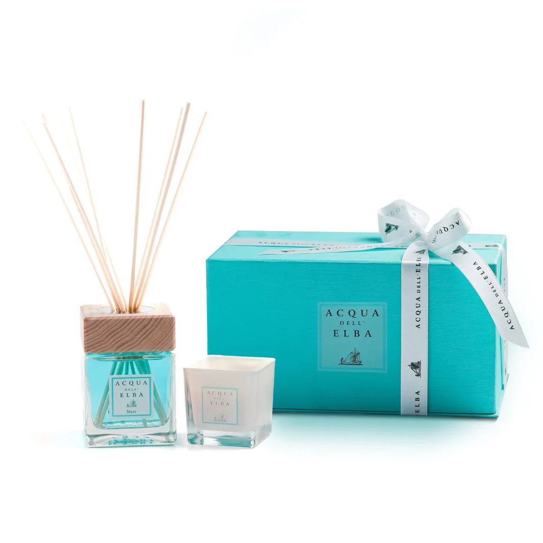 20260630_222636_d65eae12-b9dd-4147-814d-7df05e717e20-2.png Acqua Dell' Elba Mare Home Diffuser & Candle Gift Box - Image 1