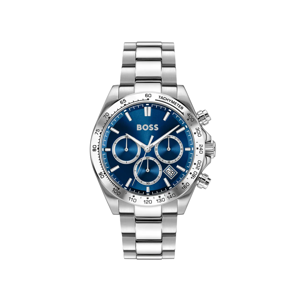 HUGO BOSS - Hero 2.0 Chronograph Watch With Two-Layer Blue Dial