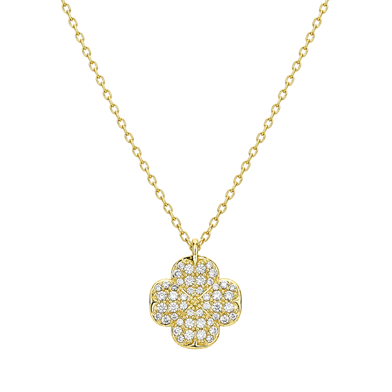 Kate Spade - Spade Flower Pave Mini Pendant, Cubic Zirconia