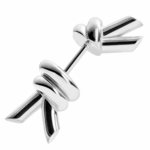 Bottega Veneta - Knot Stud Earrings, Sterling Silver