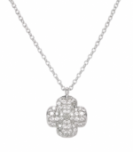 Kate Spade - Spade Flower Pave Mini Pendant, Cubic Zirconia