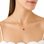 Kate Spade - My Love July Heart Pendant, Plated Metal & Cubic Zirconia - Image 4