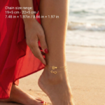 ⁦Anklet Women's Infinity Letter "B"- Double-Layer Minimalist Bracelet⁩ - الصورة ⁦3⁩