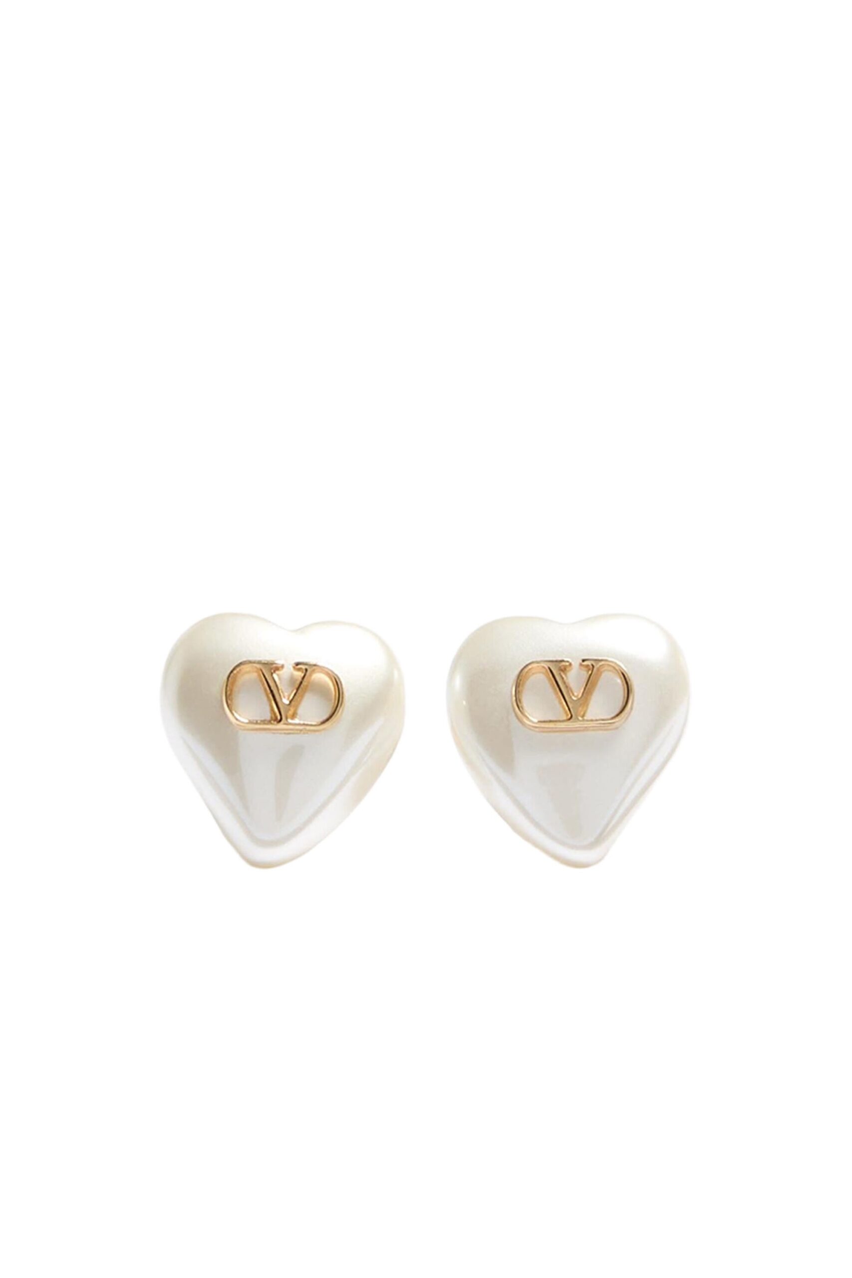 Valentino Garavani VLogo Signature Metal and Pearl Earrings