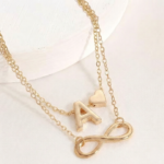 ⁦Anklet Women's Infinity Letter "A"- Double-Layer Minimalist Bracelet⁩ - الصورة ⁦2⁩