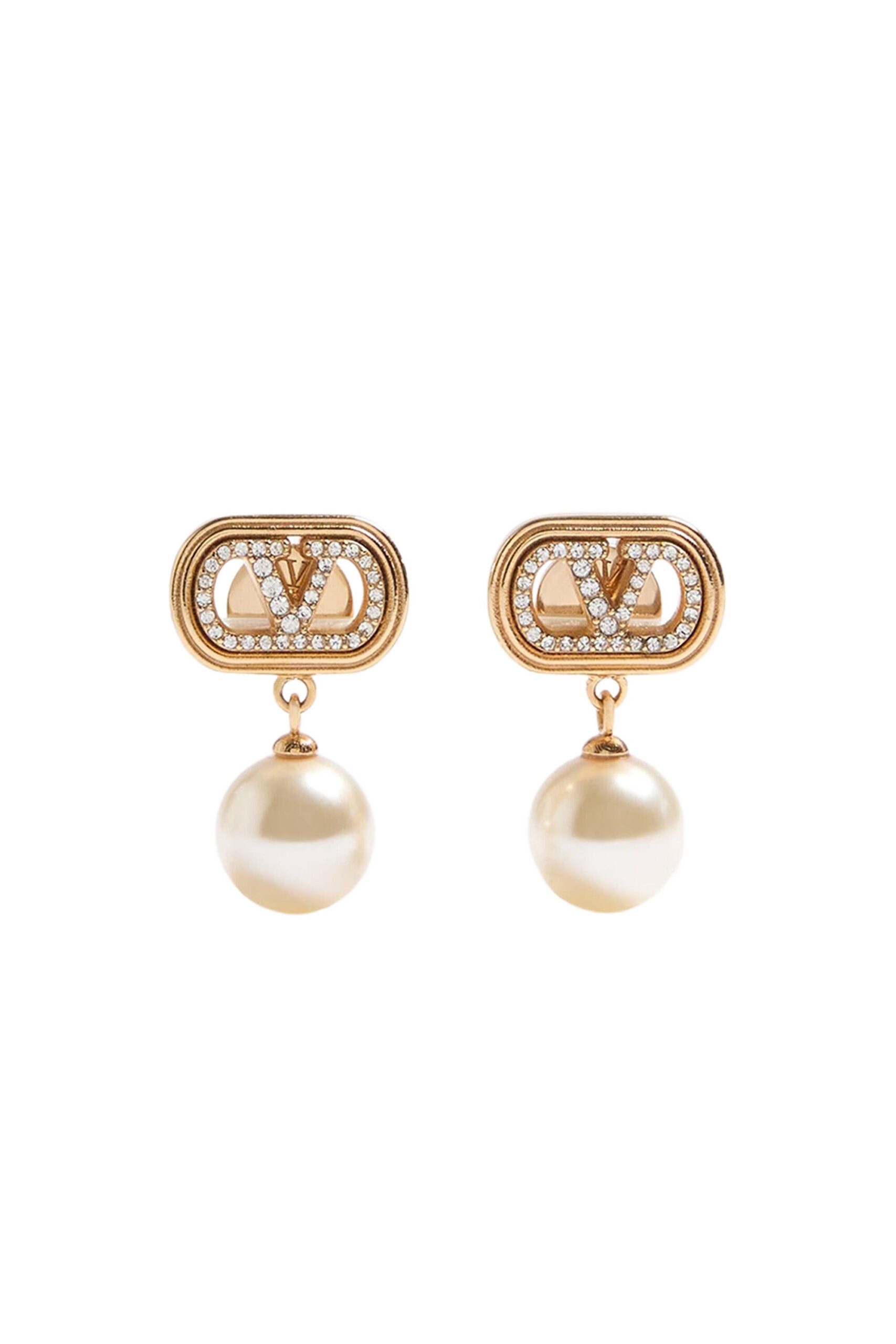 OR0217-MIVDQP-23512_197ec563d3f6433d8d342912e38a9ffe-1.jpg Earrings Valentino Garavani with Logo - Gold - Image 1