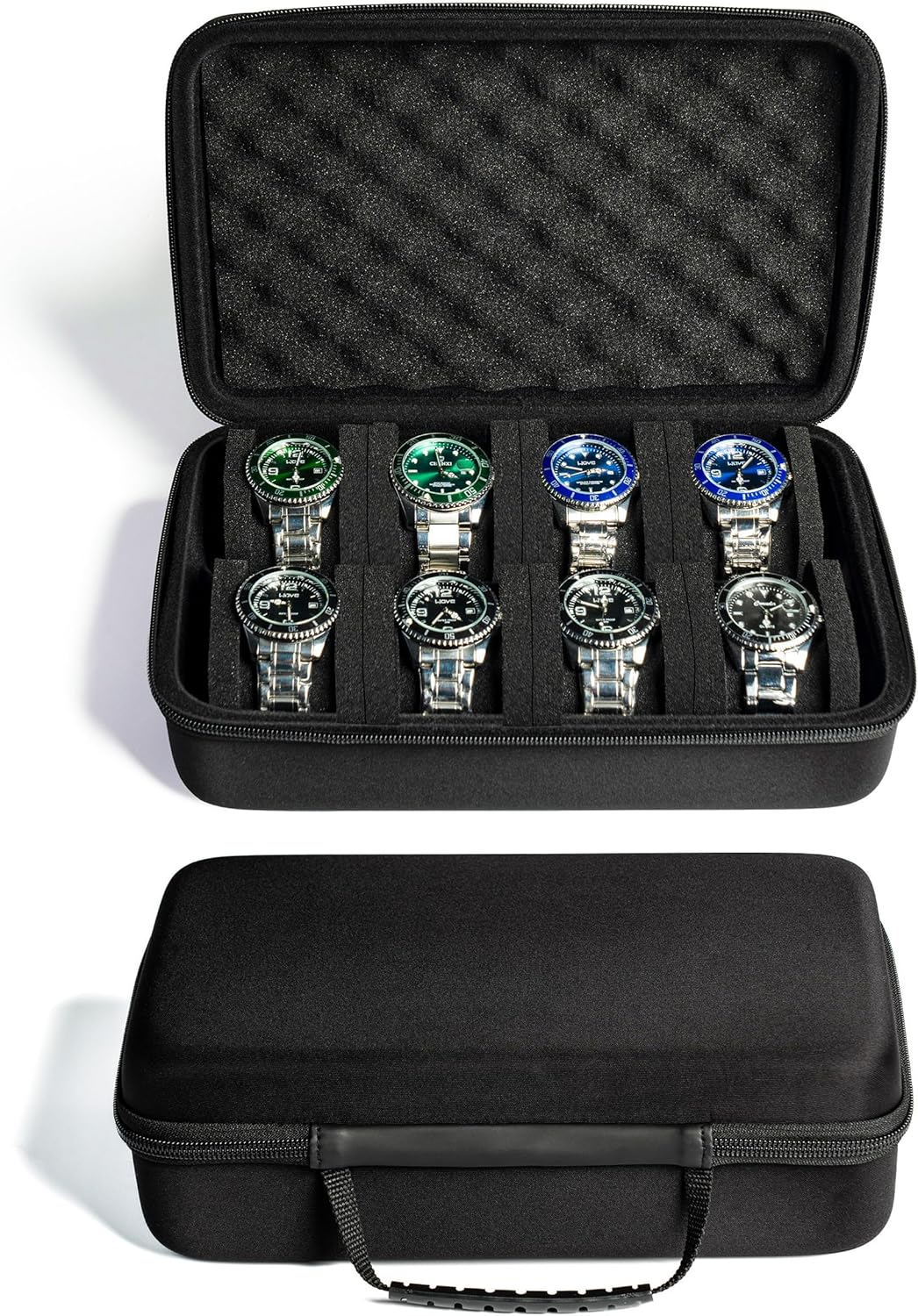 Watch Case With 8 Compartments Hard Storage Box