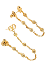 Valentino Garavani - Vlogo Signature Drop Earrings in Gold-Tone Metal - Image 2