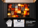 Amber Radiance Mosaic Crystal Acrylic Glass Wall Art - Image 9