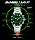 Emporio Armani - Men World Explorer Green Watch - Image 5