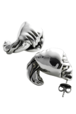 Bottega Veneta - Medium Knot Earrings, Sterling Silver - Image 2