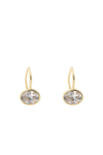 Shashi Oval East to West Huggie Earrings