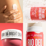 Sol De Janeiro, Cheirosa 40 aluminum-free deodorant sticks in deep plum packaging