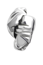 Bottega Veneta - Medium Knot Earrings, Sterling Silver - Image 3