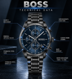 Boss - Men Grand Prix 44 Watch - Image 5