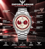 Emporio Armani — Racer Chronograph Stainless Steel Watch - Image 5