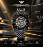 Emporio Armani – Open Skeleton Automatic Watch - Image 6