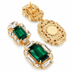 Anton Heunis – Crystal Drop Earrings in Gold-Plated Brass - Image 2