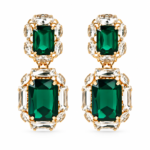 Anton Heunis – Crystal Drop Earrings in Gold-Plated Brass