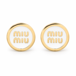 Miu Miu – Enameled Logo Stud Earrings